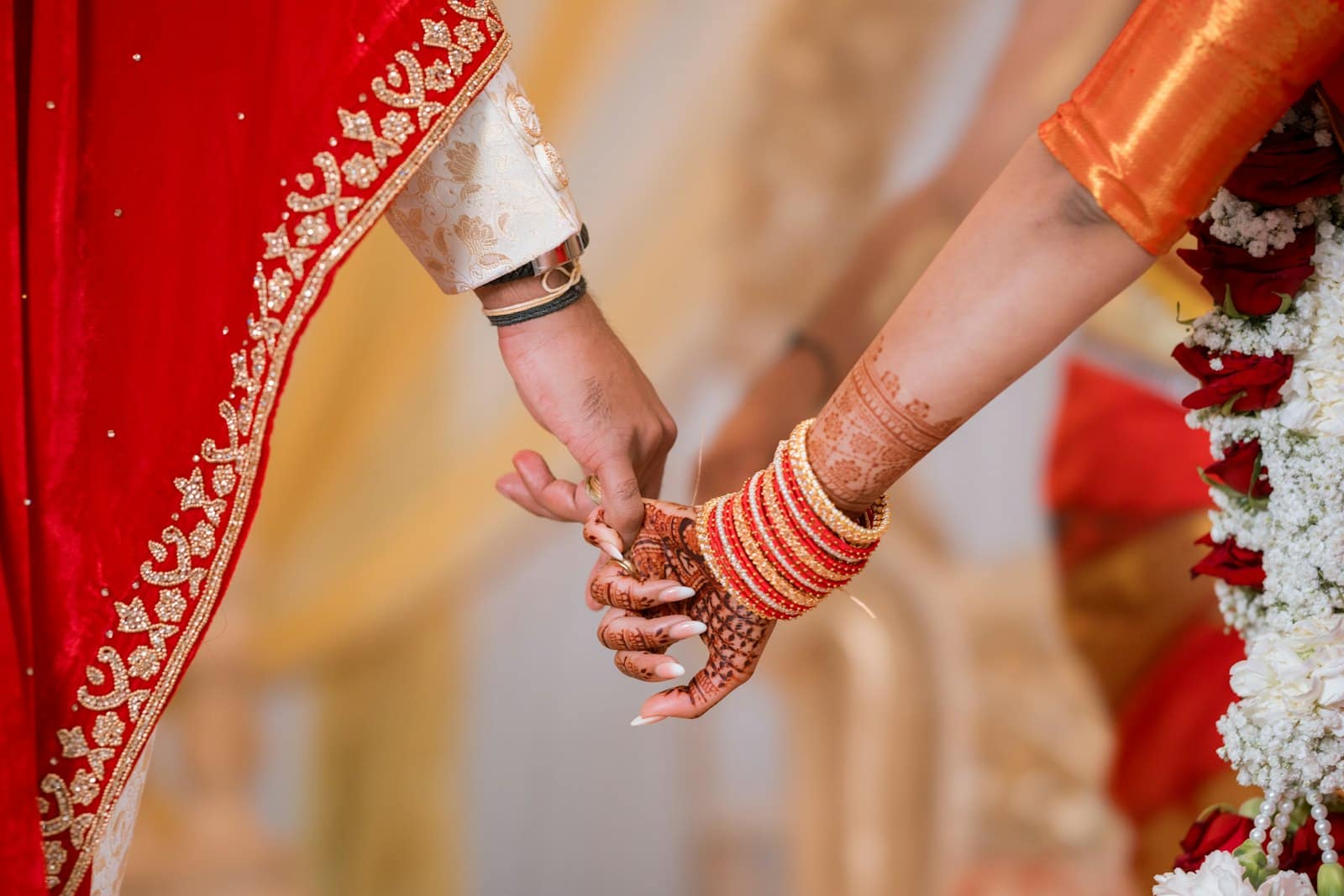 Joined hands during the kanyadaan ritual