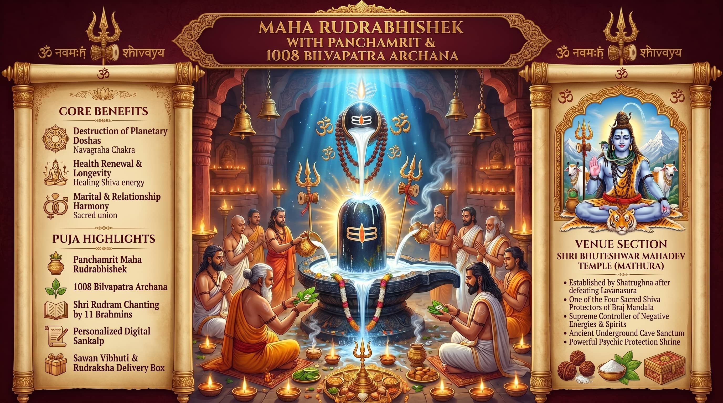 Maha Rudrabhishek with Panchamrit & 1008 Bilvapatra Archana — slide 1